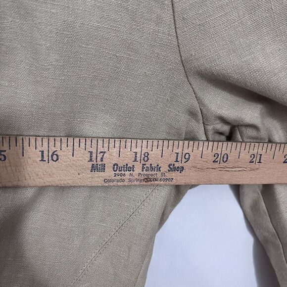 Evereve Linen Blazer Women's Size XS Beige Long Line One Button - Picture 2 of 7